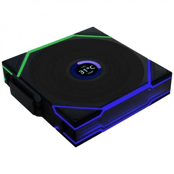 Вентилятор Lian Li Uni Fan TL120 LCD Wireless 3-pack Black (G99.12TLLCD1W3B.00) 585370 фото