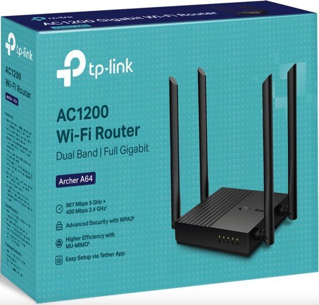 Бездротовий маршрутизатор (роутер) TP-Link Archer A64 380455ua фото