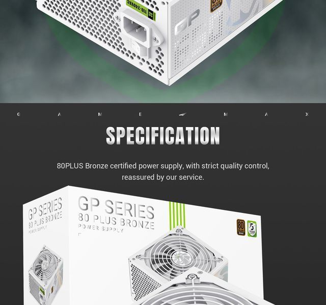 Блок живлення GameMax GP-650B WH 627745ua фото