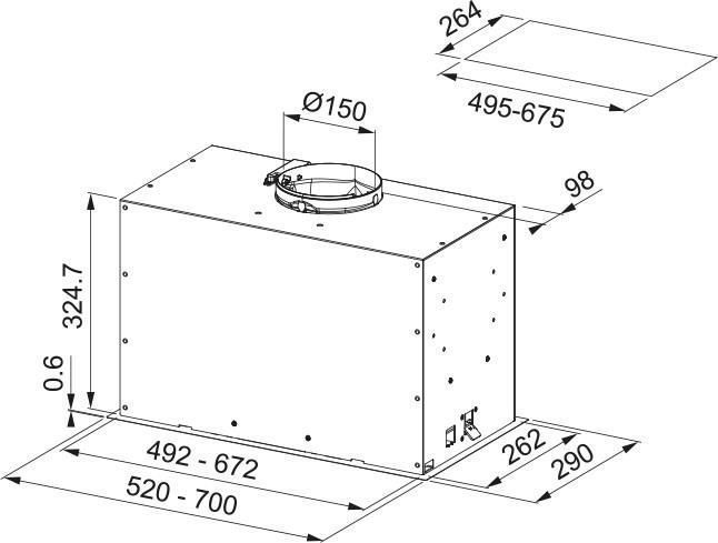 Витяжка вбудована Franke Box Flush EVO FBFE XS A70 (305.0665.361) 485352 фото