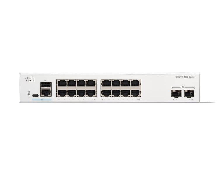 Комутатор керований рівня 3 Cisco Catalyst 1300 (C1300-16T-2G) 528685ua фото