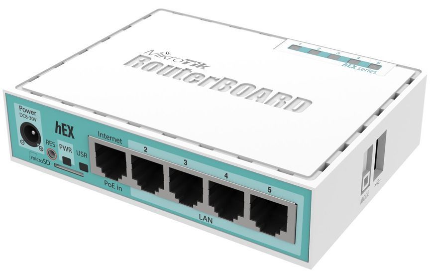 Маршрутизатор (роутер) Mikrotik hEX (RB750Gr3) 351504 фото