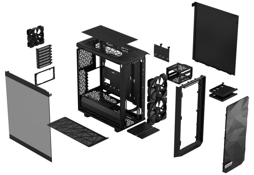 Корпус Fractal Design Meshify 2 Compact Lite White TG Clear Tint (FD-C-MEL2C-04) 154029 фото
