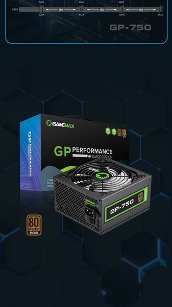 Блок питания GameMax GP-750 750W (GP-750) 627746ua фото