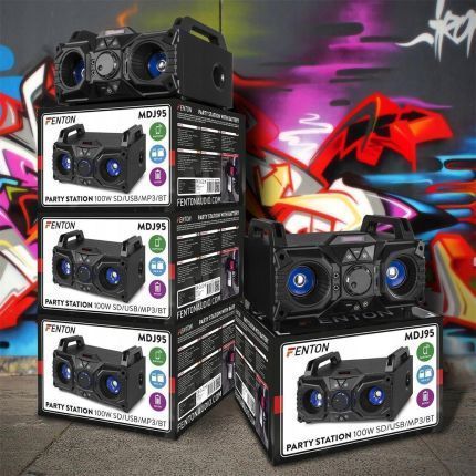 Портативна колонка Fenton MDJ95 Boombox Black 487648 фото