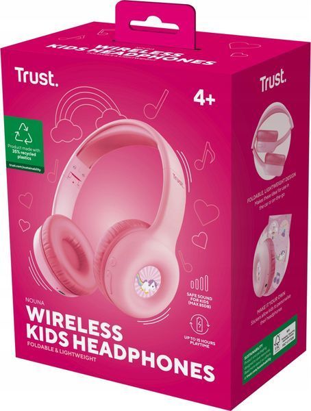 Навушники з мікрофоном Trust Nouna Kids Wireless Pink (25274) 548223ua фото