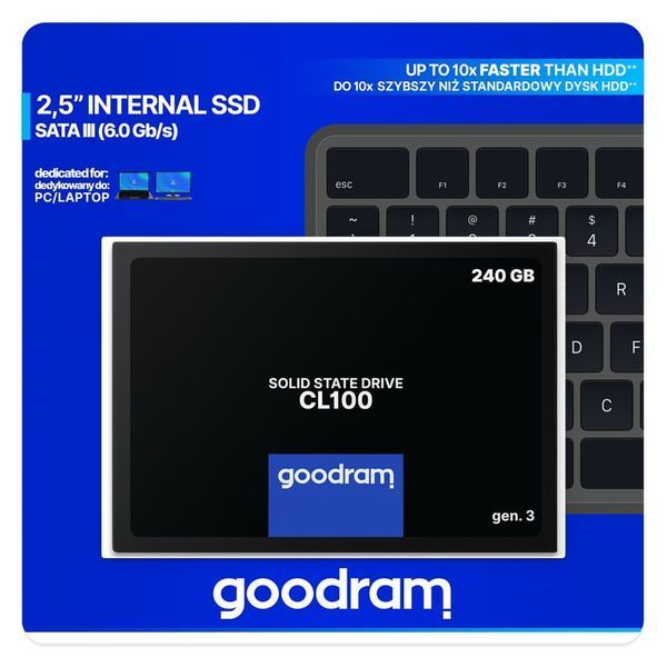 SSD накопитель Goodram CL100 GEN.3 240 GB (SSDPR-CL100-240-G3) 506890ua фото