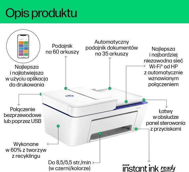 МФУ HP Deskjet 4230E (60K30B#629) 555375 фото
