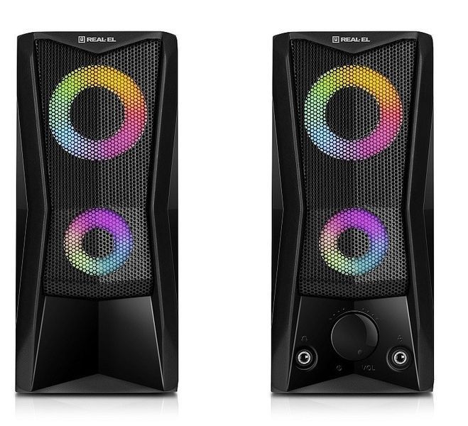 Акустические колонки Real-El S-107 USB Black (EL121100017) 622562ua фото