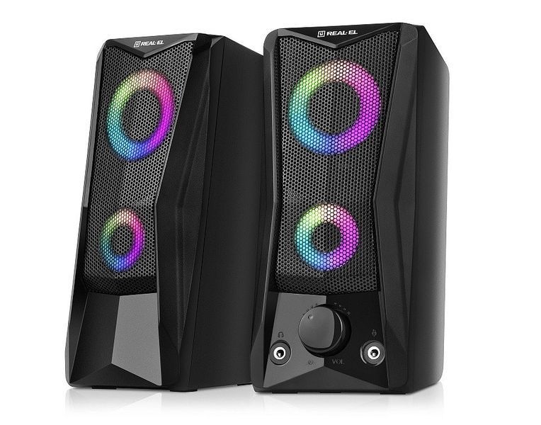 Акустические колонки Real-El S-107 USB Black (EL121100017) 622562ua фото