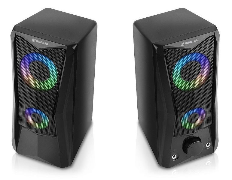 Акустические колонки Real-El S-107 USB Black (EL121100017) 622562ua фото