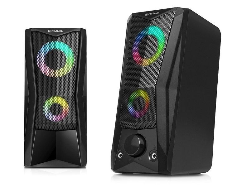Акустические колонки Real-El S-107 USB Black (EL121100017) 622562ua фото
