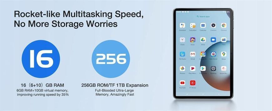 Планшет Doogee T30S 6/256GB LTE Space Gray 609172ua фото