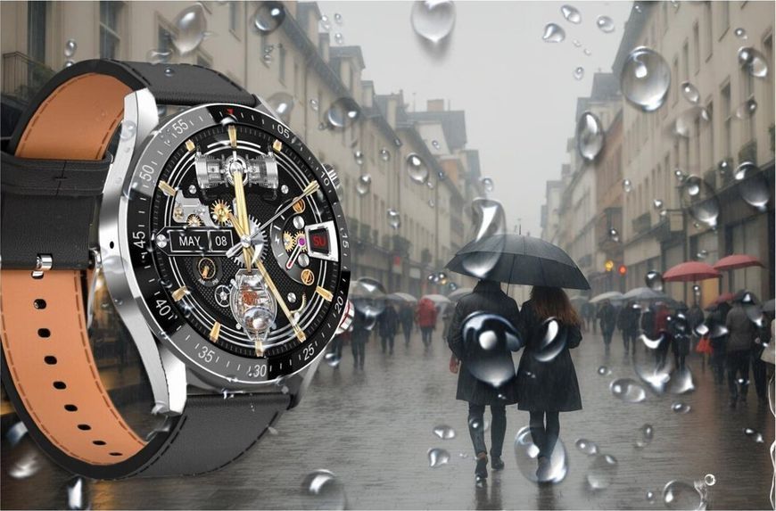Смарт-годинник Gravity GT4-5 Black/Brown 621787 фото