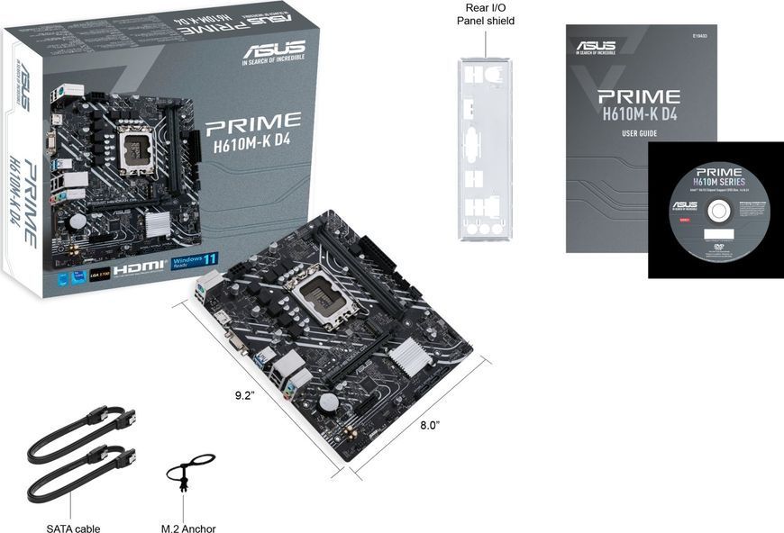 Материнская плата Asus Prime H610M-K D4 358700ua фото