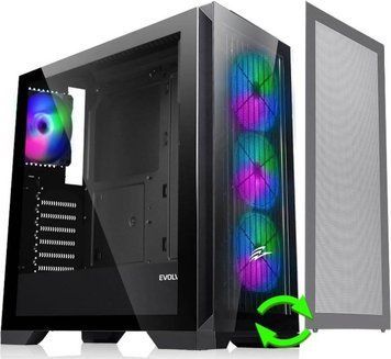 Корпус Evolveo Ptero Q2+ ARGB Black (PTEROQ2+) 541899 фото