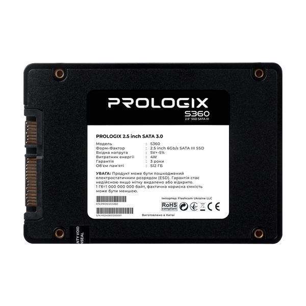 SSD накопитель Prologix S360 512 GB (PRO512GS360) 577171ua фото
