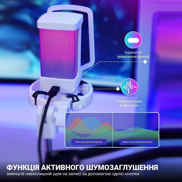 Мікрофон для ПК/ для стрімінгу, подкастів Fifine Q6TW White 578884ua фото