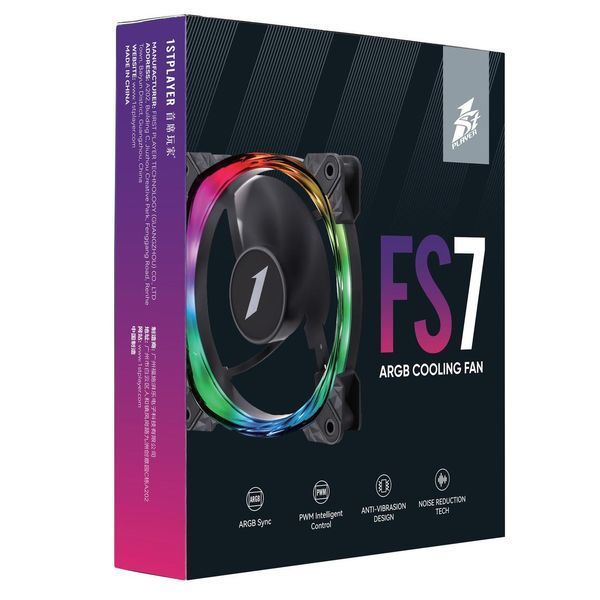 Вентилятор 1Stplayer FS7 Black (FS7-BK-1IN1) 622664ua фото