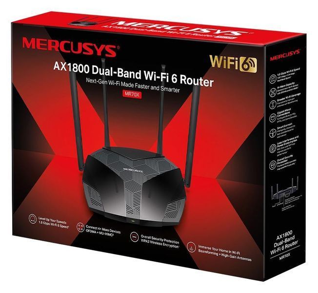 Бездротовий маршрутизатор (роутер) Mercusys MR70X 351481ua фото