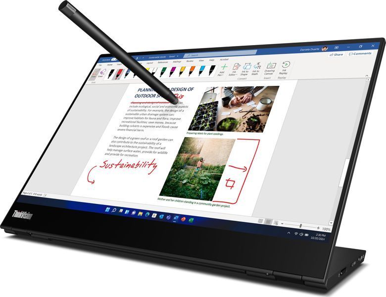 Портативний монітор Lenovo M14t Gen 2 (63FDUAT6WL) 621306 фото