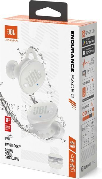 Навушники TWS JBL Endurance Race 2 White (JBLENDURACE2WHT) 579214ua фото