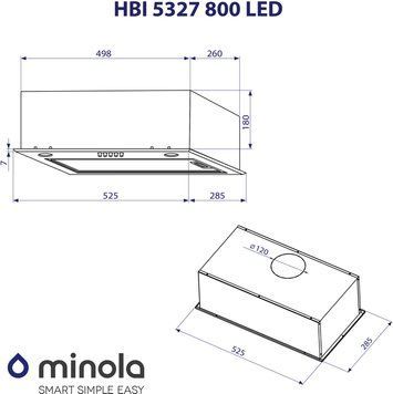 Витяжка вбудована Minola HBI 5327 I 800 LED 627868ua фото