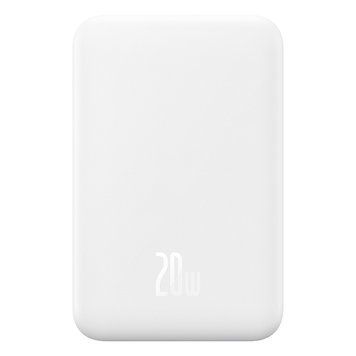 Зовнішній акумулятор (павербанк) Baseus Magnetic Mini 5000mAh 20W White (P10022107223-00) 613575ua фото