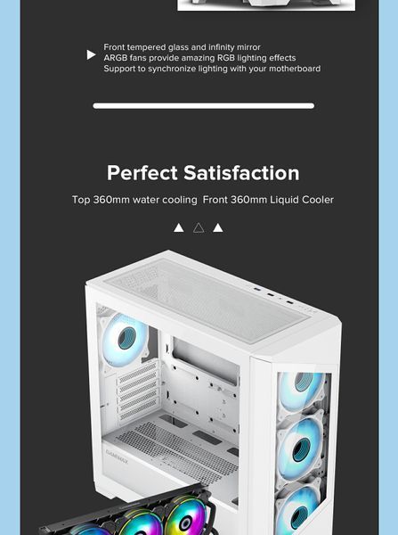 Корпус GameMax Destroyer TG White 630504ua фото