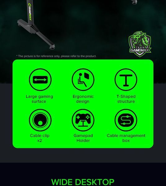 Геймерский игровой стол GameMax D140 Carbon 628051ua фото