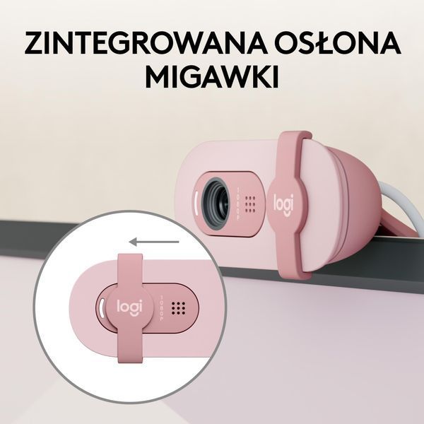 Веб-камера Logitech Brio 100 Full HD Webcam Rose (960-001623) 507902ua фото