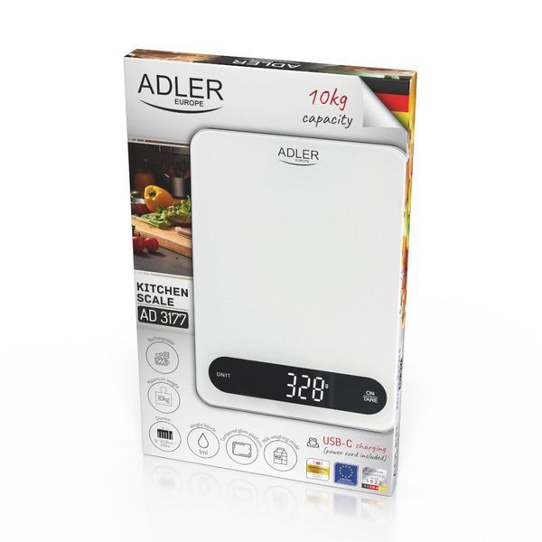 Ваги кухонні електронні Adler AD 3177 White 501816 фото