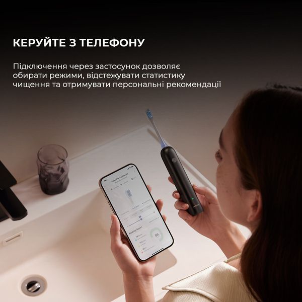 Электрическая зубная щетка Mova Fresh Pro Black (ATB15A-BK) 616499ua фото