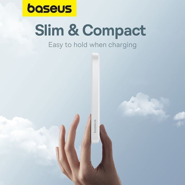 Внешний аккумулятор (павербанк) Baseus Magnetic Mini 5000mAh 20W White (P10022107223-00) 613575ua фото