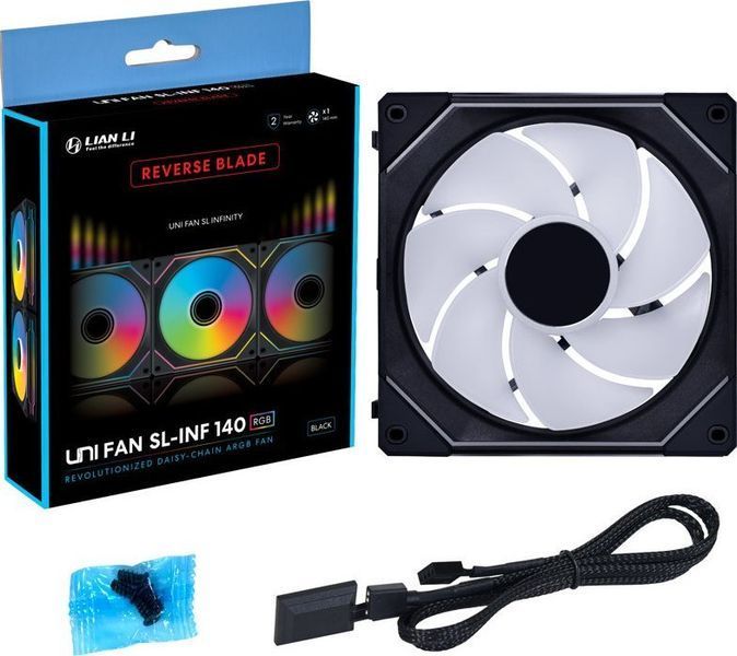 Вентилятор Lian Li Uni Fan SL-INF 140 Reverse Blade Black (G99.14RSLIN1B.00) 550327 фото