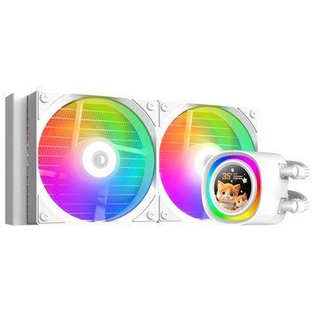 Водяное охлаждение ID-Cooling FX240 LCD White 622765ua фото