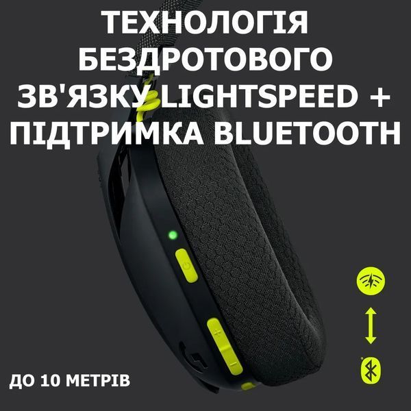 Наушники с микрофоном Logitech G435 LIGHTSPEED Black (981-001050) 352905 фото