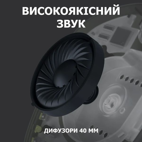 Наушники с микрофоном Logitech G435 LIGHTSPEED Black (981-001050) 352905 фото