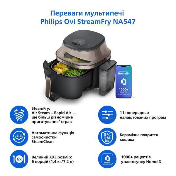 Мультипіч Philips Series 5000 OVI SteamFry NA547/07 623321ua фото