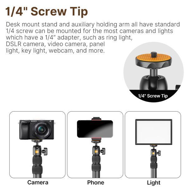 Настольный штатив Ulanzi Vijim LS02 Desktop Extendable Light Stand (LS02 2487) 626974ua фото