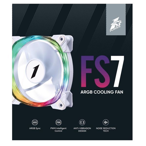 Вентилятор 1Stplayer FS7 White (FS7-WH-1IN1) 622665ua фото