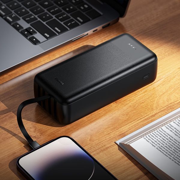 Зовнішній акумулятор (павербанк) Hoco J163B 30000mAh 20W Black 627191ua фото