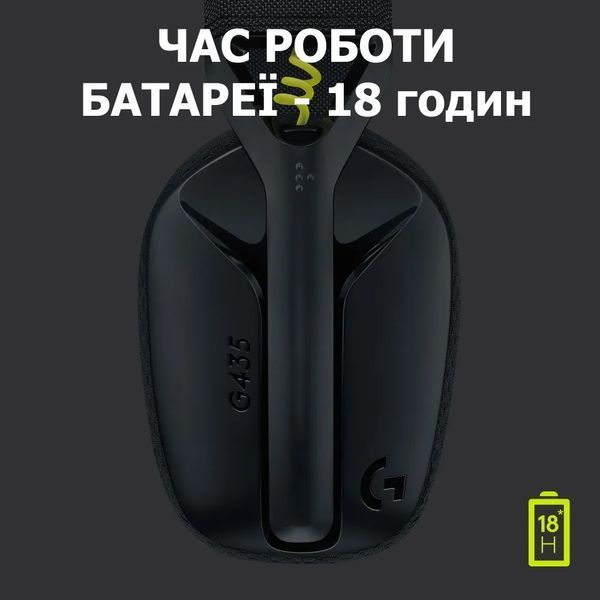 Наушники с микрофоном Logitech G435 LIGHTSPEED Black (981-001050) 352905 фото