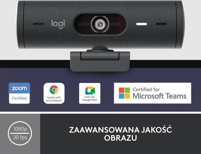 Веб-камера Logitech Brio 500 Graphite (960-001422) 437563ua фото