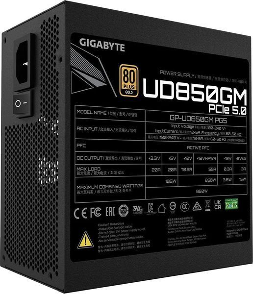 Блок питания Gigabyte UD850GM PG5 (GP-UD850GM PG5 V2) 540499ua фото