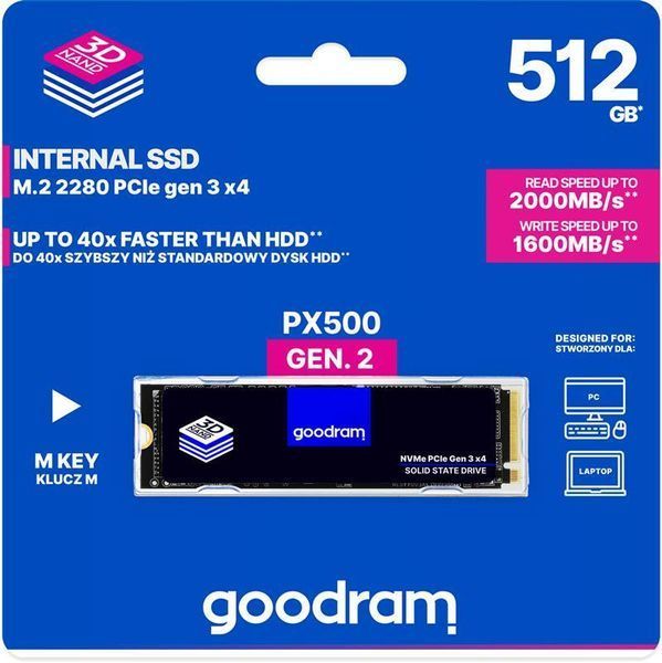 SSD накопичувач Goodram PX500 Gen.3 512 GB (SSDPR-PX500-512-80-G3) 622515ua фото