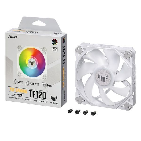 Вентилятор Asus TUF Gaming TF120 ARGB White (90DA0033-B09000) 516654ua фото