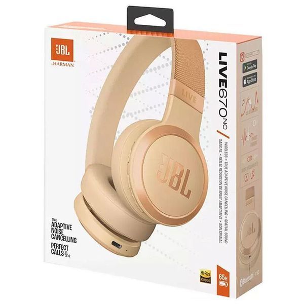 Навушники з мікрофоном JBL Live 670NC Sandstone (JBLLIVE670NCSAT) 623422ua фото