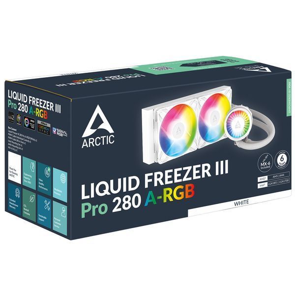 Водяное охлаждение Arctic Liquid Freezer III Pro 280 A-RGB White (ACFRE00187A) 619110ua фото