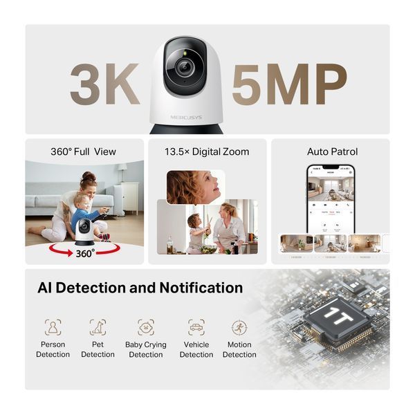 IP-камера видеонаблюдения Mercusys MC230 3K 5MP 627694ua фото